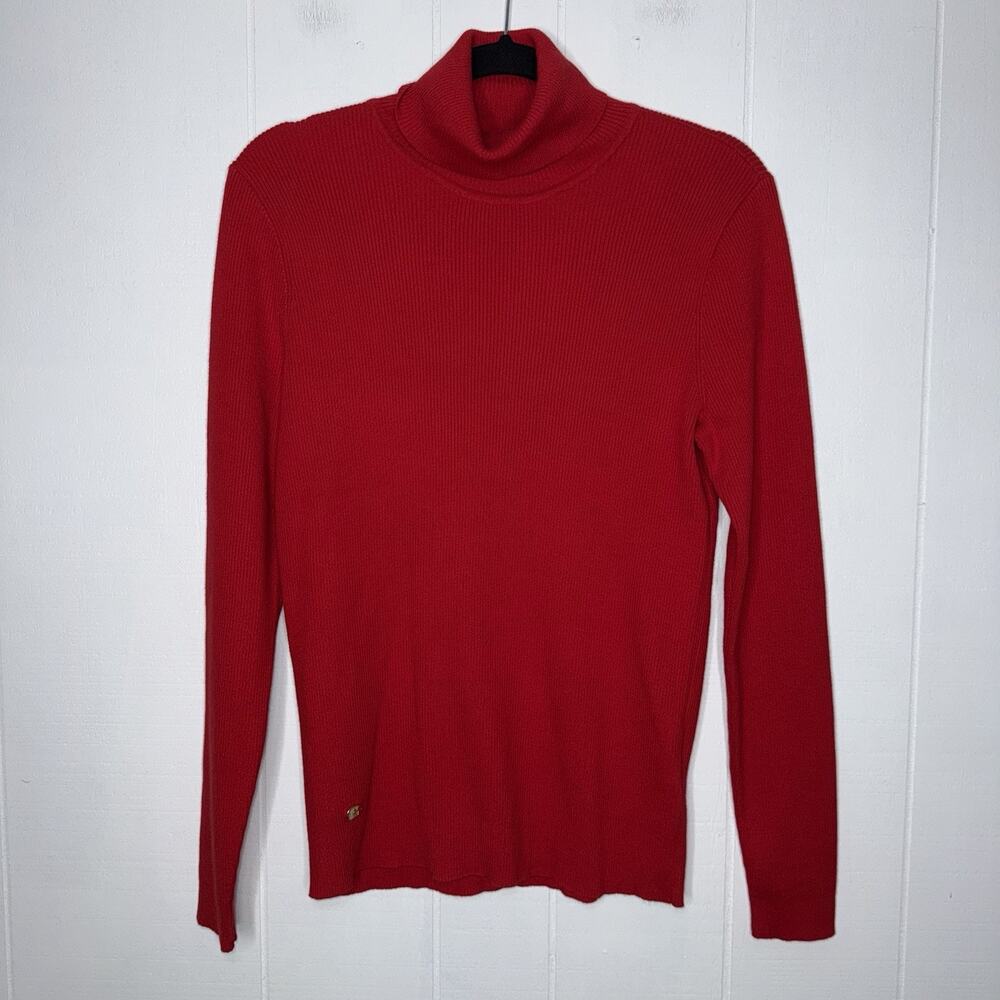 Lauren Ralph Lauren Women’s Ribbed Turtleneck Sweater Red Size XL NWT